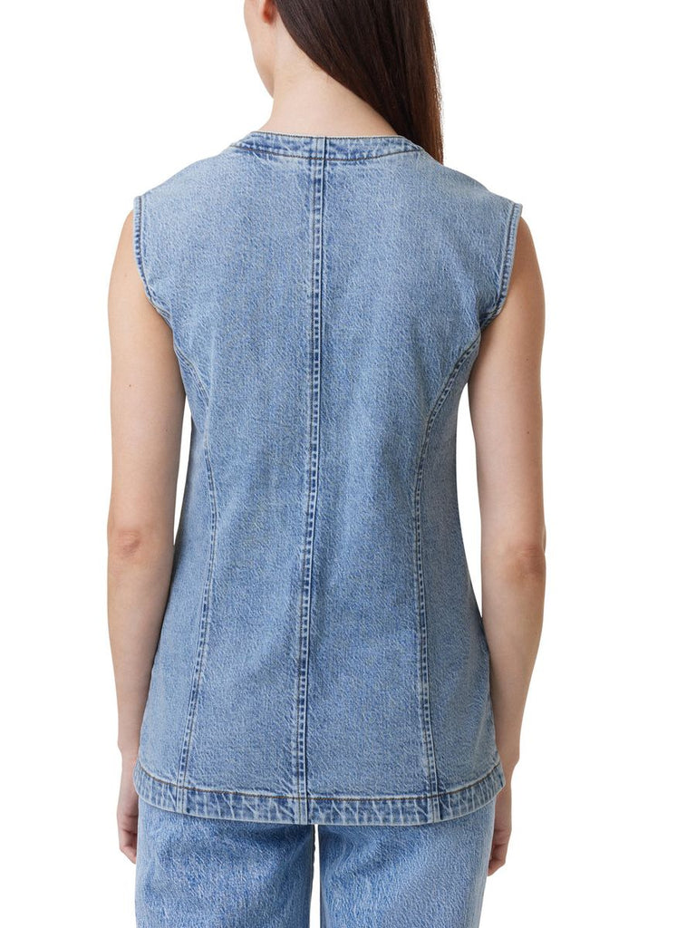 Sleeveless Long Denim Vest – Brick Street Boutique