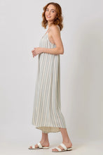 Stripe Sleeveless V-Neck Jumpsuit
