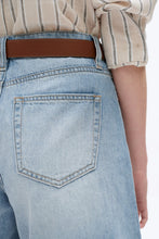 Mid Rise Denim Shorts in Light Blue