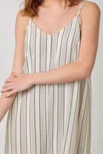 Stripe Sleeveless V-Neck Jumpsuit