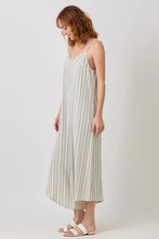 Stripe Sleeveless V-Neck Jumpsuit