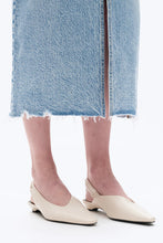 Midi Denim Skirt in Medium Blue