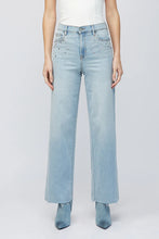 Logan High Rise Dad Jean in Light/Hot Fix with Studded Embellishments