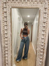 32” Inseam Extra Wide Leg Elastic Waistband Sweat Pant Jean