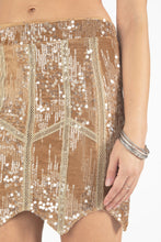 Faux Suede Sequined Midi Skirt