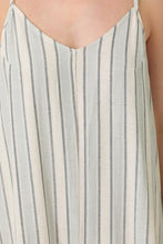 Stripe Sleeveless V-Neck Jumpsuit