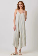 Stripe Sleeveless V-Neck Jumpsuit