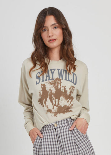 Stay Wild Cropped Sweatshirt