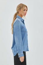 Medium Light Denim Fitted Shirt