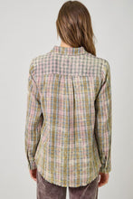 Fringe Bottom Detail Washed Plaid