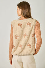 Embroidered Teddy Fur Vest