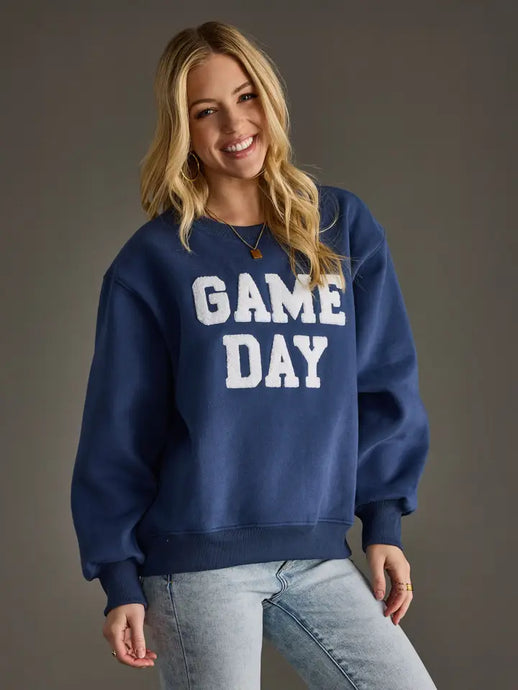 Blue and White Game Day Sweatshirt