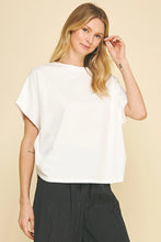 White Solid Loose Fit Top