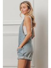 Vintage Washed Denim Shortalls