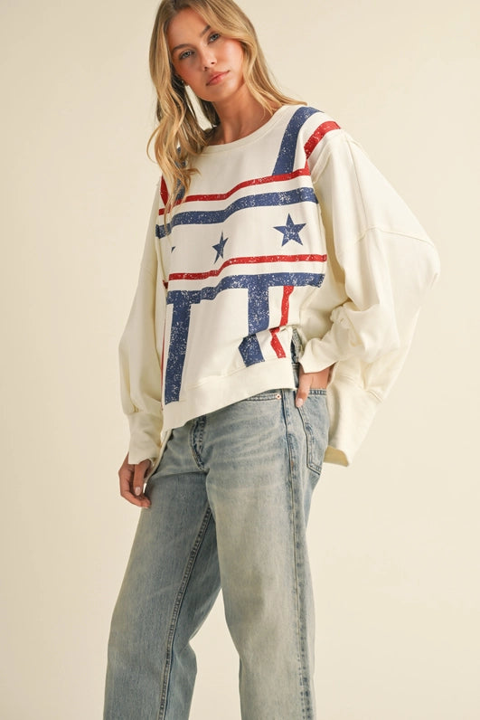 USA Star Graphic Sweatshirt