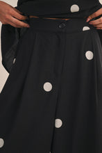 POLKA DOT TUBE TOP WITH SPLIT BACK AND WIDE PANTS