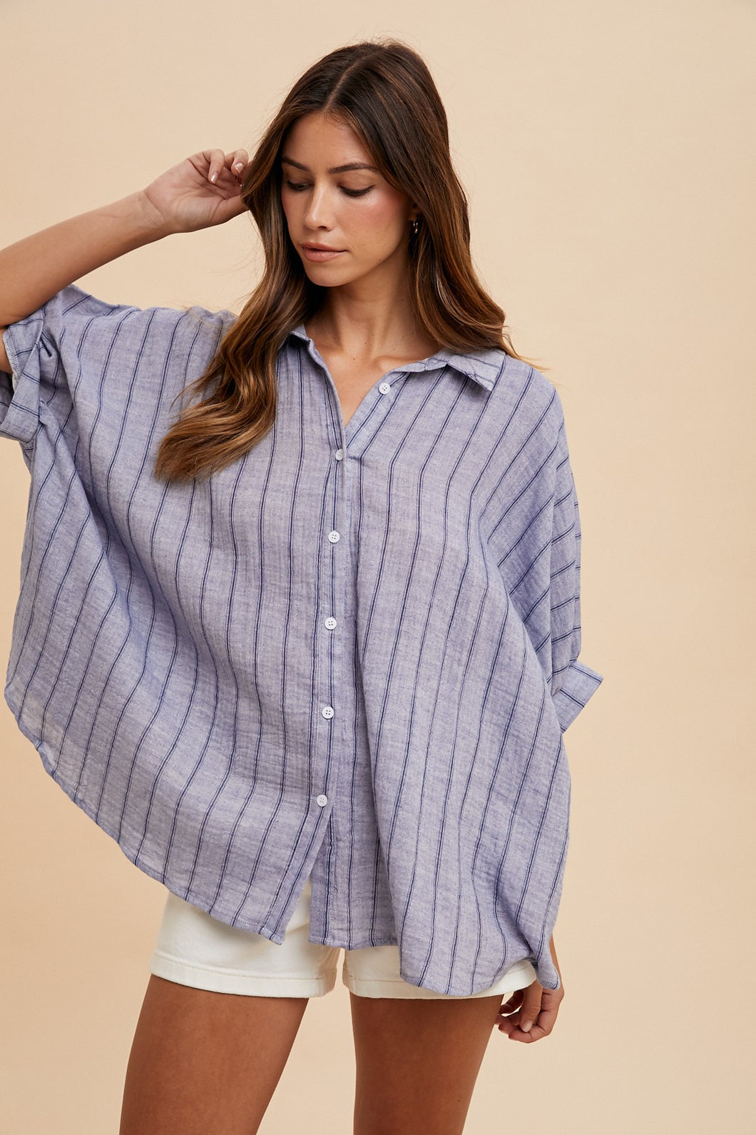Oversized Striped Blouse