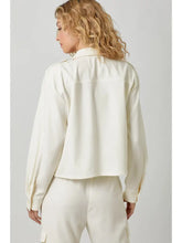 Cropped Baggy Jacket in Ivory