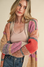 Oversized Color Block Cardigan