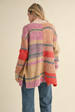 Oversized Color Block Cardigan