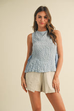 Crinkle Texture Side Tying Tank