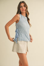 Crinkle Texture Side Tying Tank