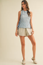 Crinkle Texture Side Tying Tank