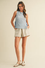 Crinkle Texture Side Tying Tank