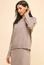 Cable knit Mocha Sweater