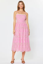 Eyelet Embroidered Cami Midi Dress