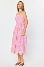 Eyelet Embroidered Cami Midi Dress