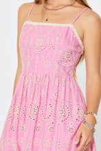 Eyelet Embroidered Cami Midi Dress