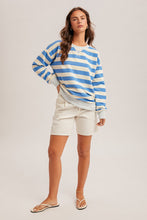 Oversized Stripe French Terry Sweatshirt