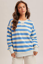 Oversized Stripe French Terry Sweatshirt