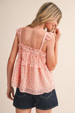 Floral Ruffle Trim Babydoll Top