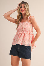 Floral Ruffle Trim Babydoll Top