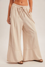 Washed Ruffle Bottom Terry Pants