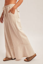 Washed Ruffle Bottom Terry Pants