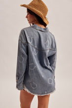 Horseshoe Buttondown Oversized Denim Top