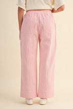 Striped Wide Leg Drawstring Pants