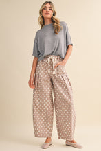 Polka Dot Pleated Barrel Pants