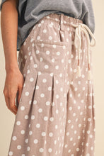 Polka Dot Pleated Barrel Pants