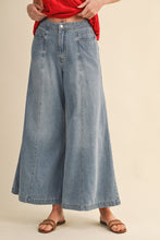 Washed Denim Wide Leg Denim