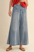 Washed Denim Wide Leg Denim