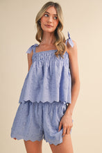 Floral Eyelet Tank And Short Set