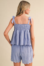 Floral Eyelet Tank And Short Set