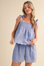 Floral Eyelet Tank And Short Set