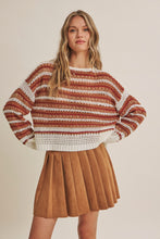 Sunset Drive Relaxed Fit Airy Open-knit Crochet Sweater