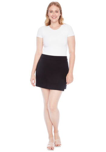 Shira Solid Amalfi Asymmetrical Skort