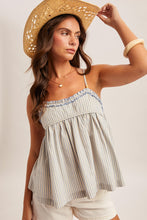 Ruffle Striped Cami